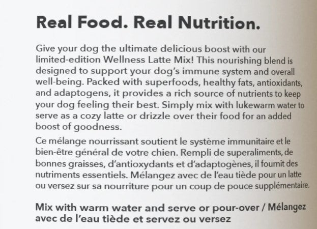 Wellness Latte Mix - Organic Dog Supplement